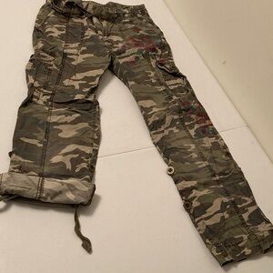 Girls Camouflage Cargo Pants